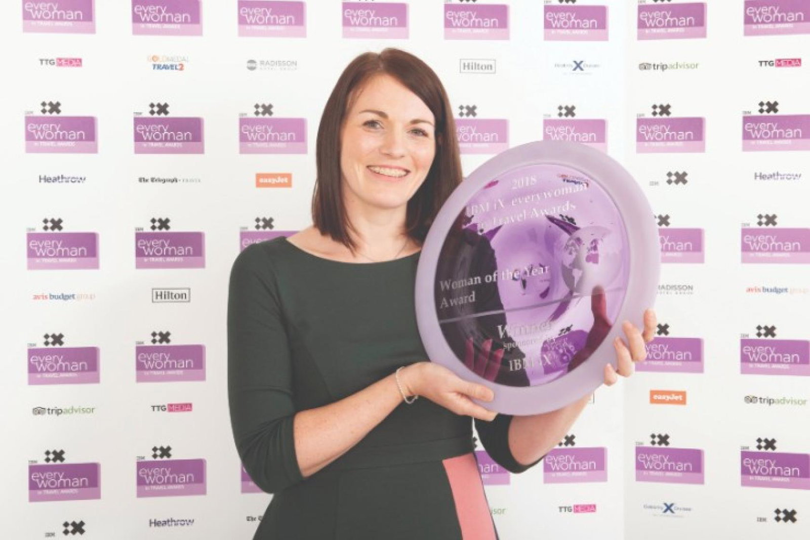 Kate McWilliams with her everywoman in Travel award