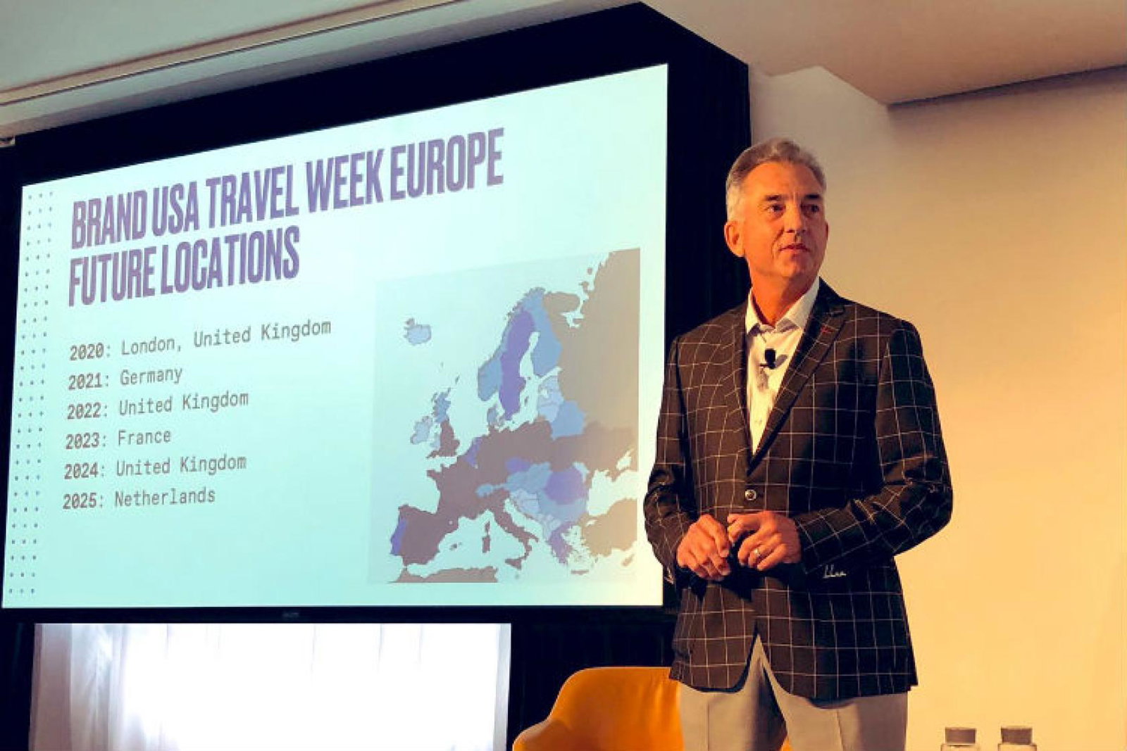 Thompson: 'We've got significant airlift out of Europe' (Credit: @BrandUSA, Twitter)