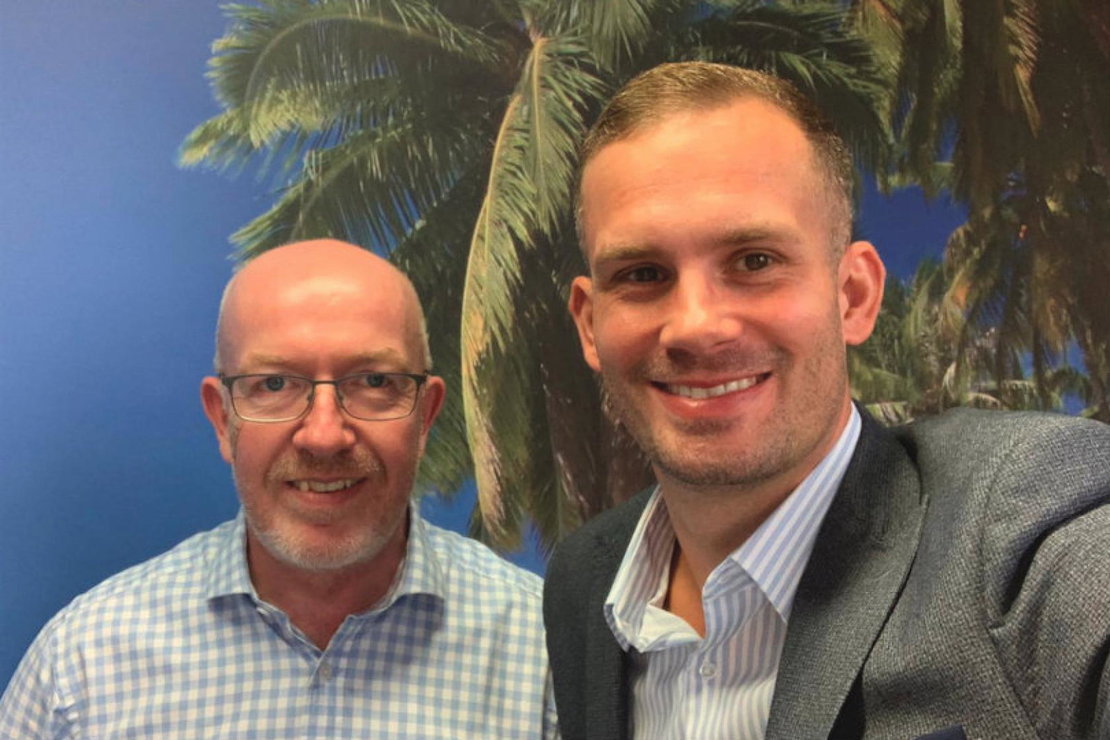 Travelopia's head of sales Simon Garrido (left) and trade partnerships manager Kevin Gaddes