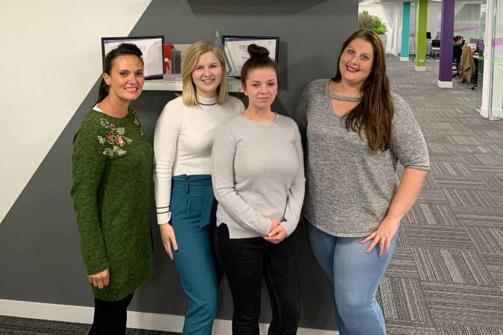 The new Questor Travel team (L-R): Sam Jordan, Danielle Hadlow, Rebecca Pinder, Joanna Kempton