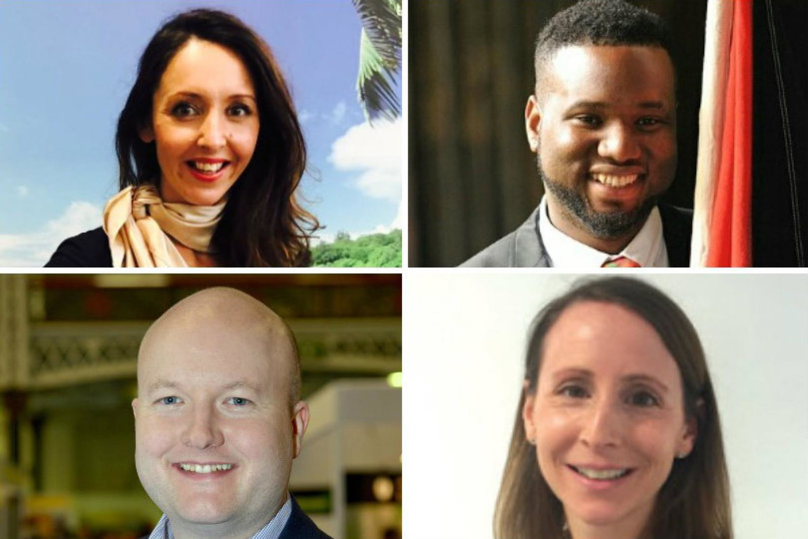 Clockwise: Stephanie Robbins; Joel Omari Henry; Katharina Peck; and Martin Johnson