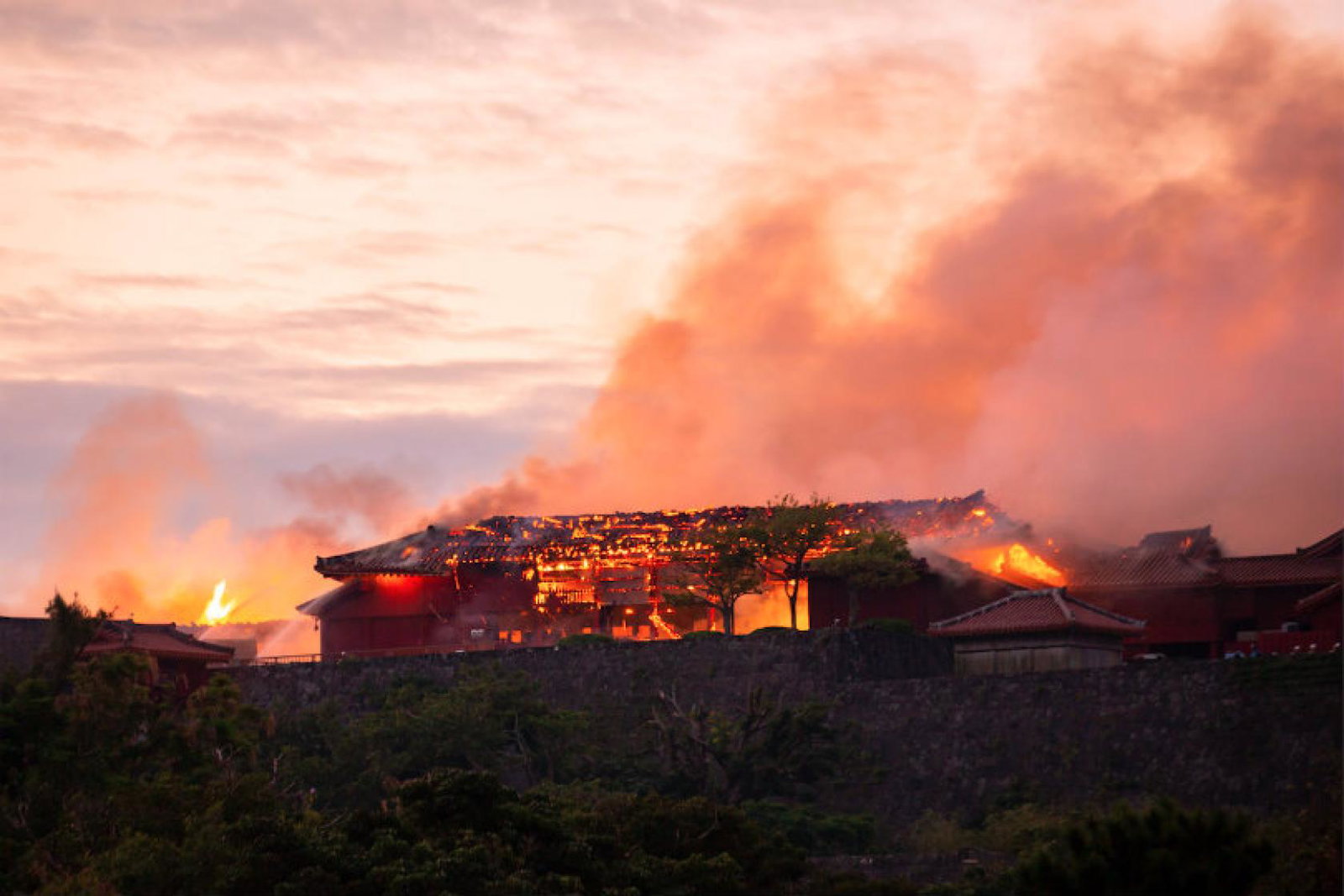 The 500-year-old building was completely destroyed in the fire