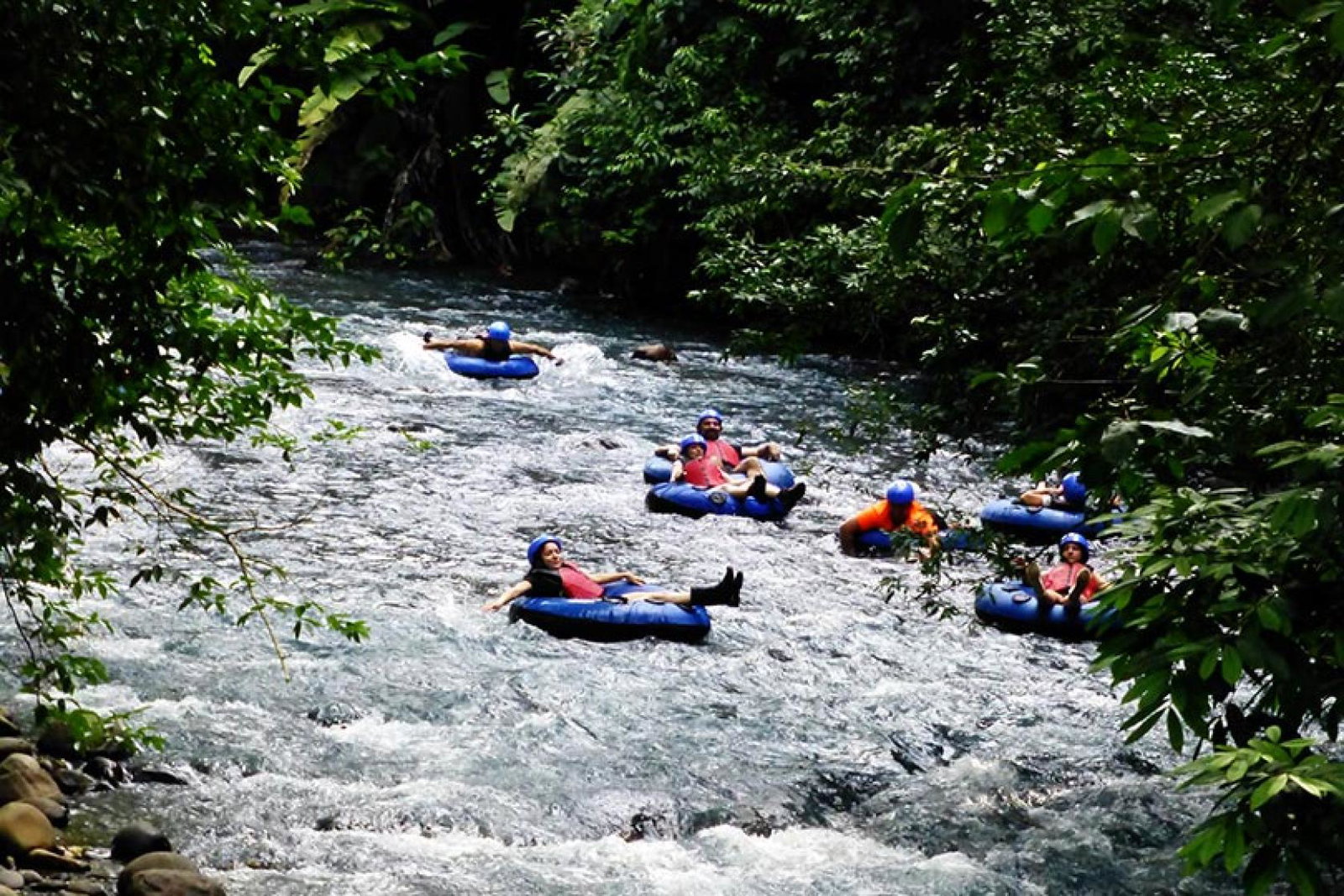 Tubing on the river in Costa Rica