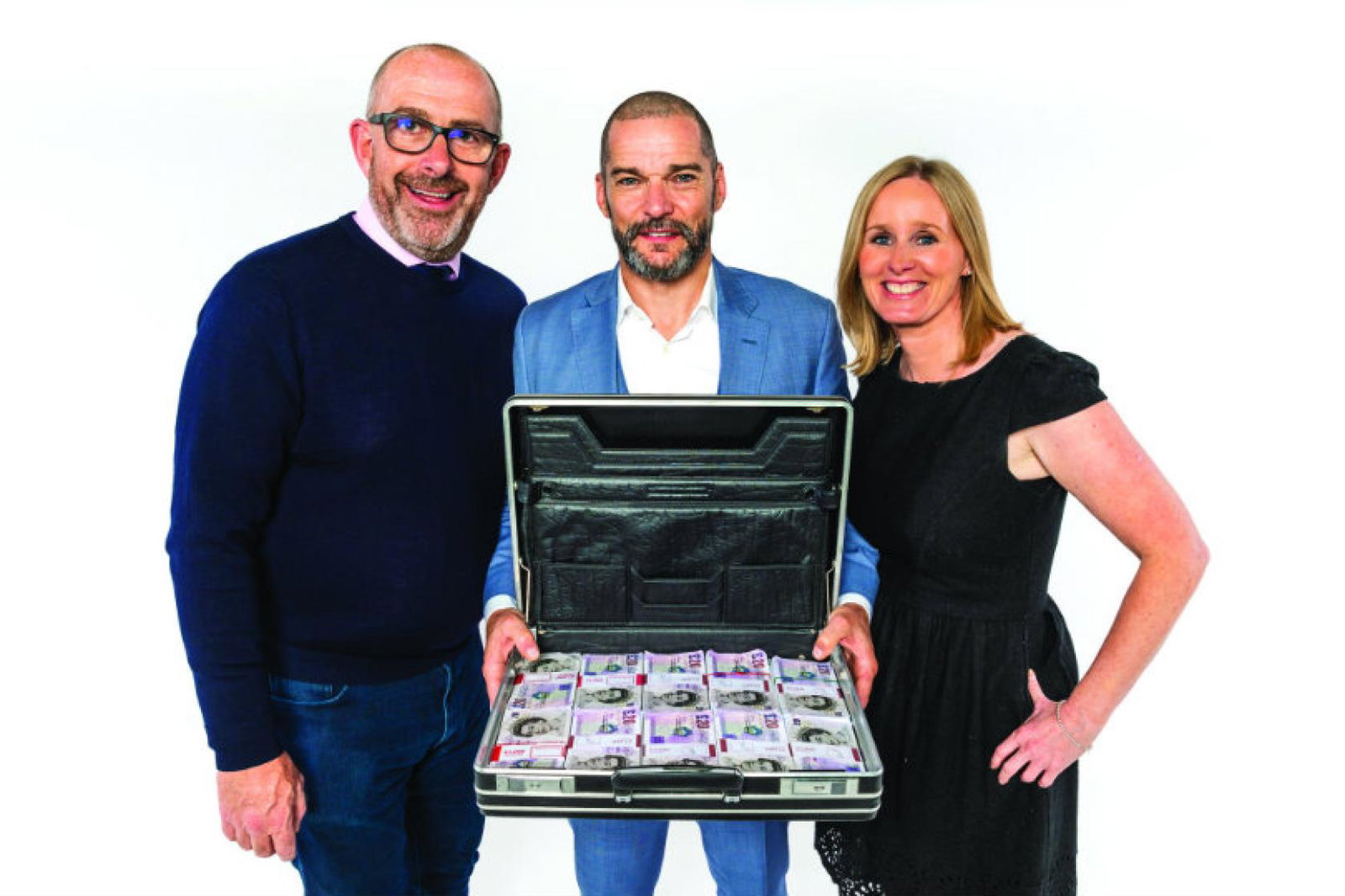 Michael English, Nicola McNeish and Fred Sirieix