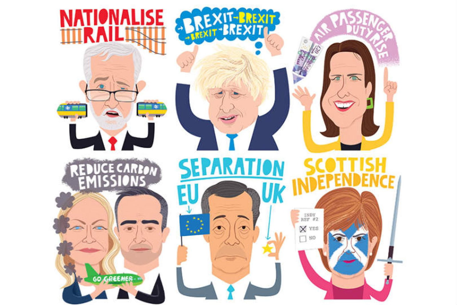 What are the main parties' policies? Picture:The Boy Fitz Hammond/nbillustration.co.uk