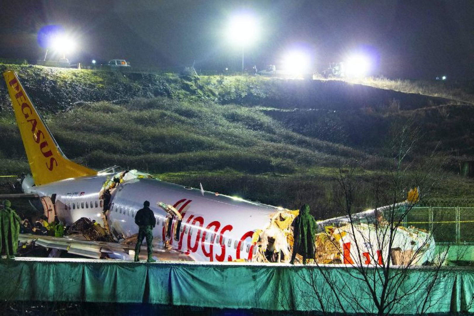 The accident happened in heavy rain and high winds