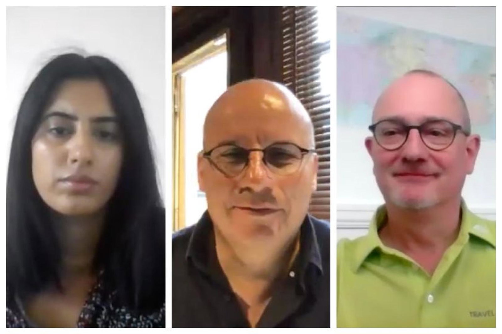 Kemp Little’s Farina Azam, Mark Tanzer of Abta and The Travel Village Group’s Phil Nuttall