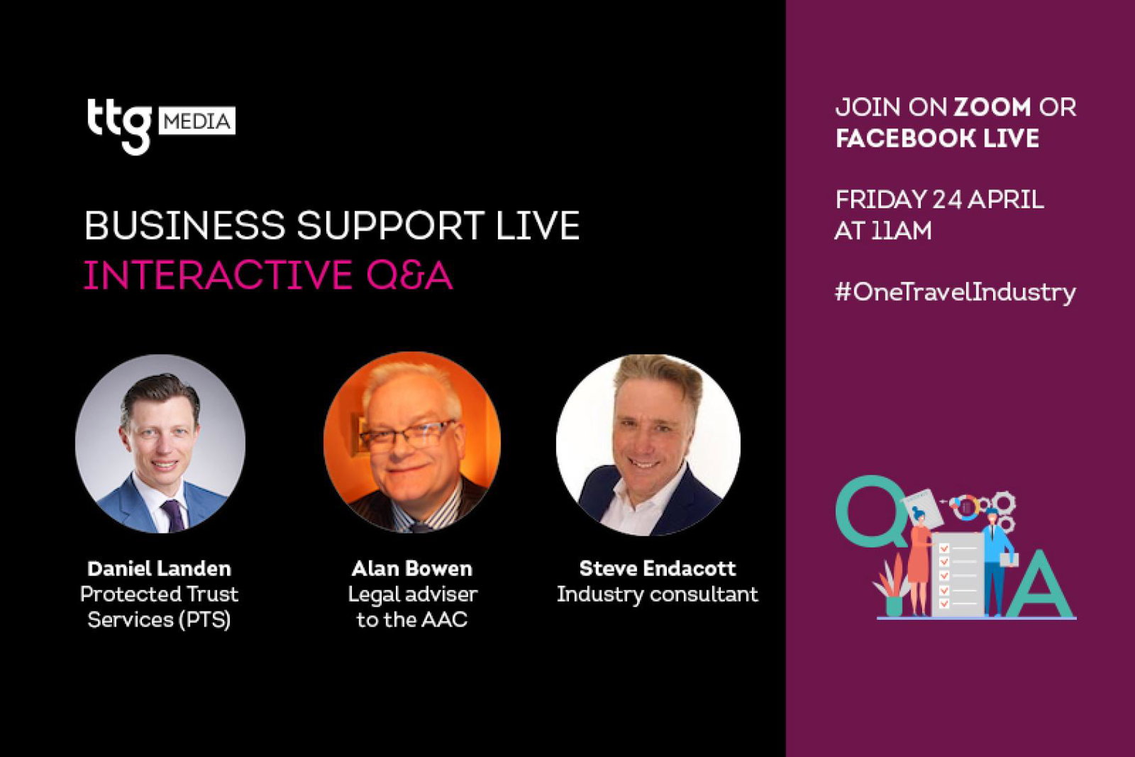 TTG's fourth Business Support Live session will focus on financial protection