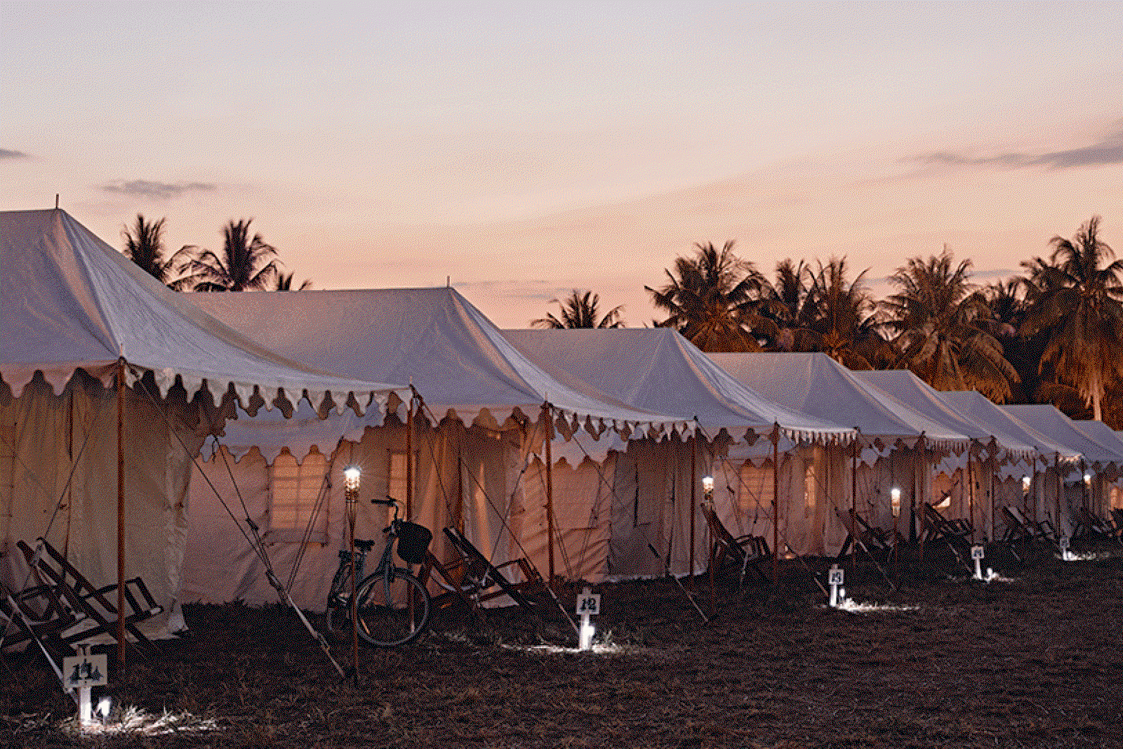 Camp Kerala at night