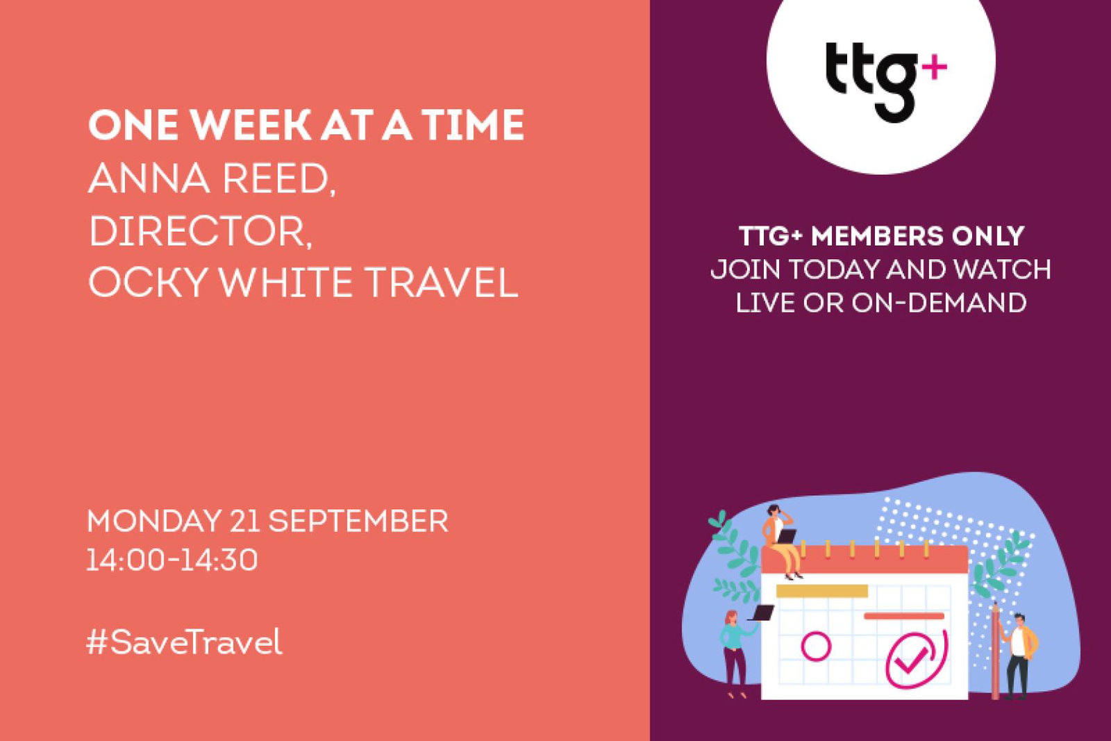 Anna Reed of Ocky White Travel will be the second guest in the latest series of One Week At A Time
