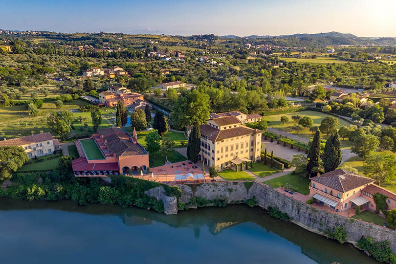 Villa La Massa at sunset