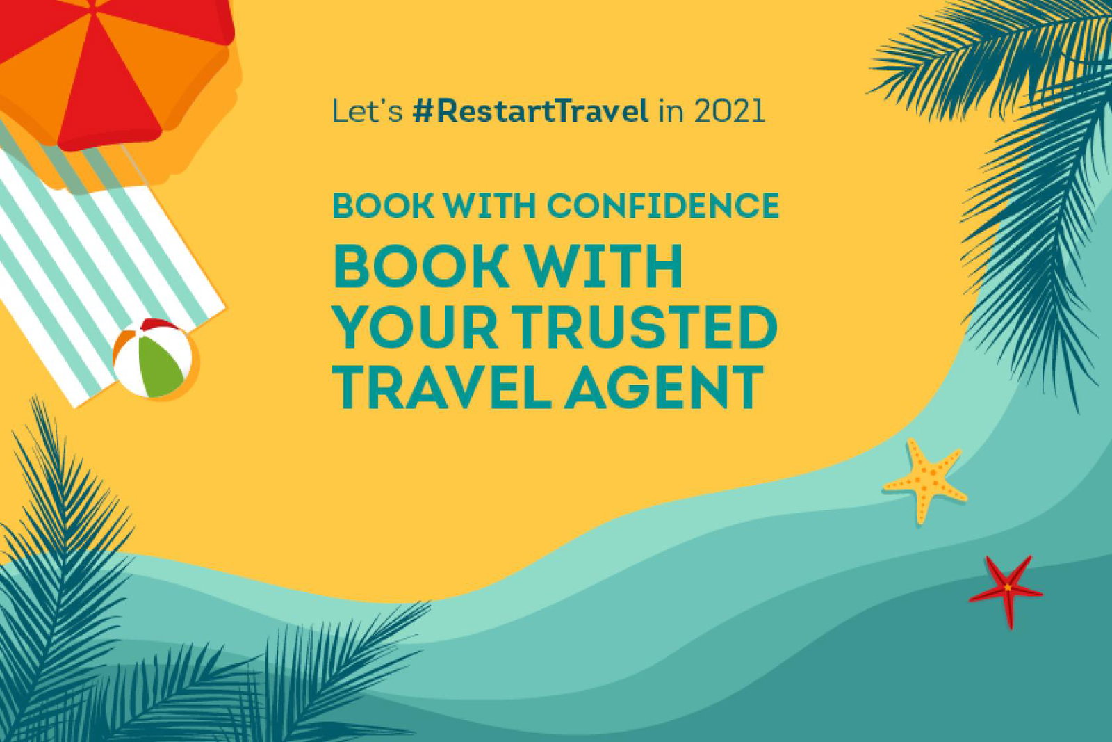From window posters to social media marketing tools, the assets are hosted on the savetravel.co.uk website, highlighting the value of booking with a travel agent