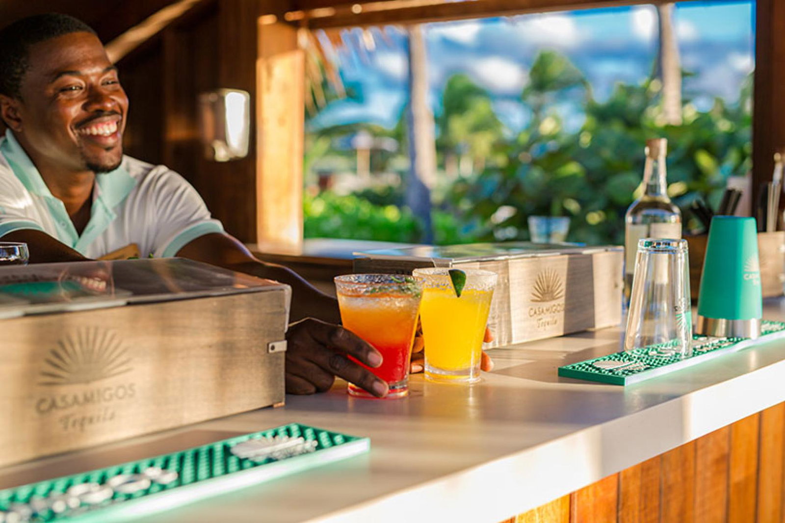 The Casamigos beach shack pop-up bar
