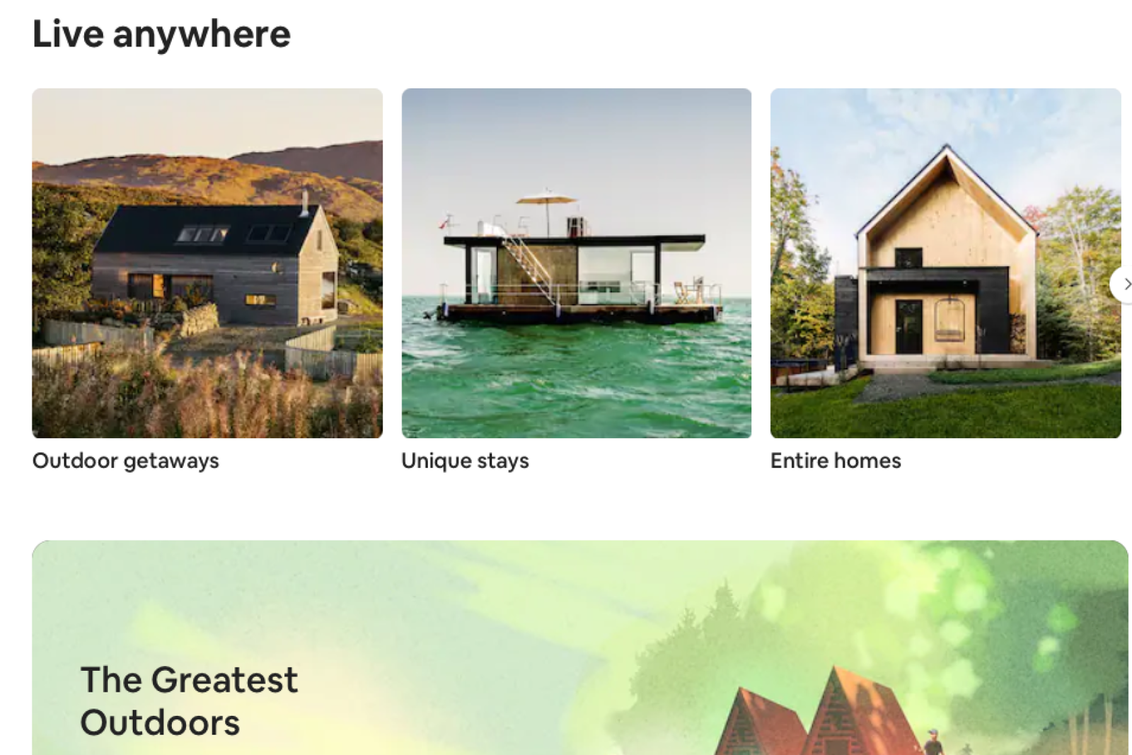 Airbnb is promoting the 'work anywhere' concept on its website