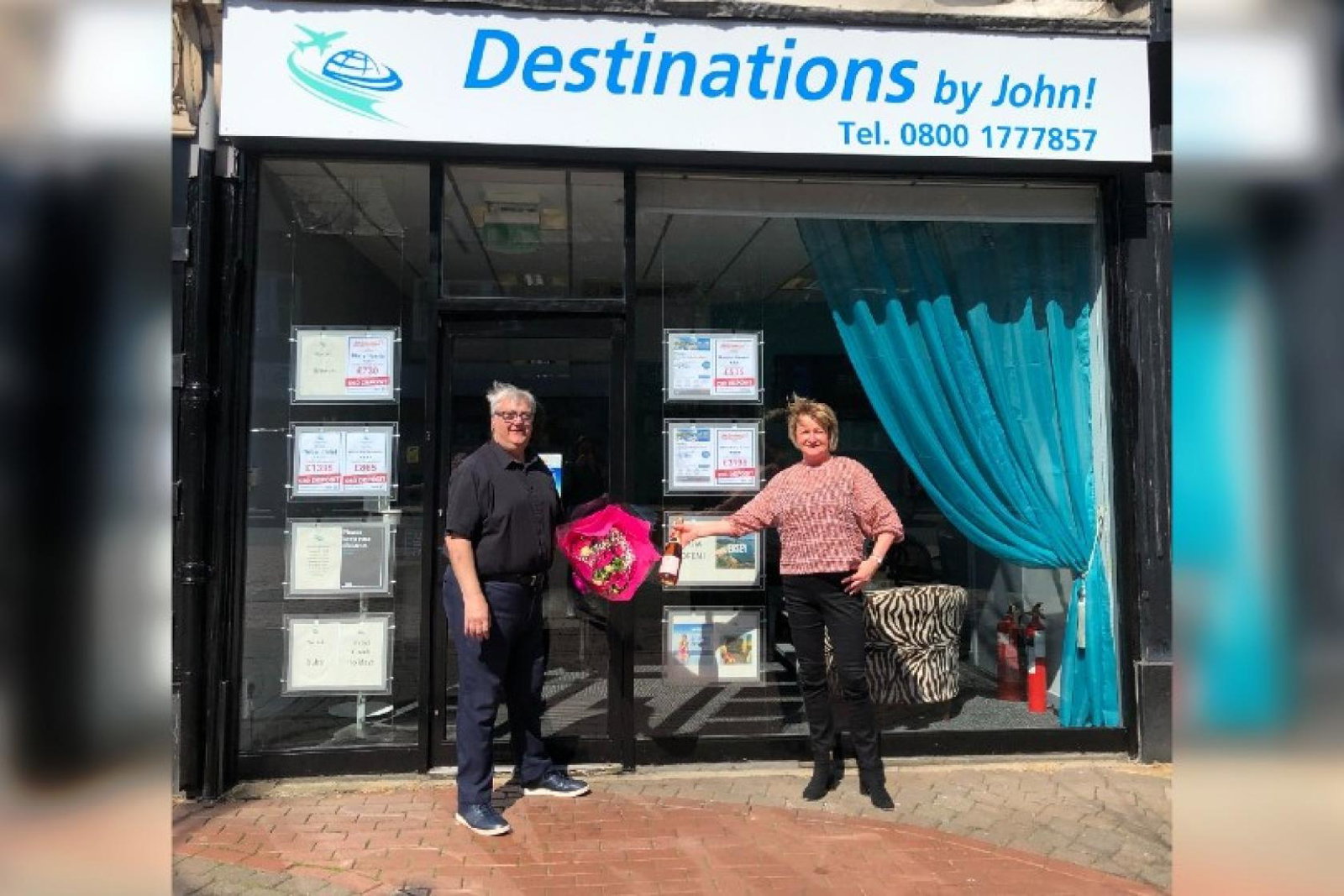 L-R: John Dixon with Brilliant Travel's Linda Pyle