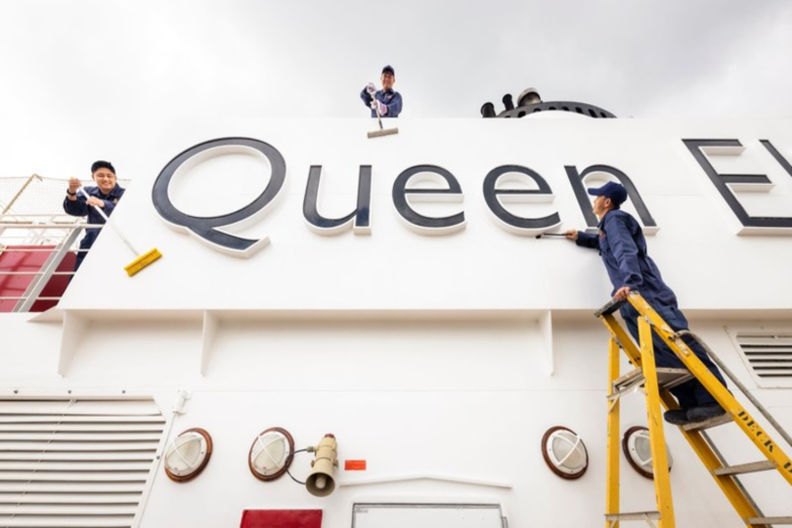 The final touches have been made to Queen Elizabeth ahead of the vessels return to service on Friday (13 August)