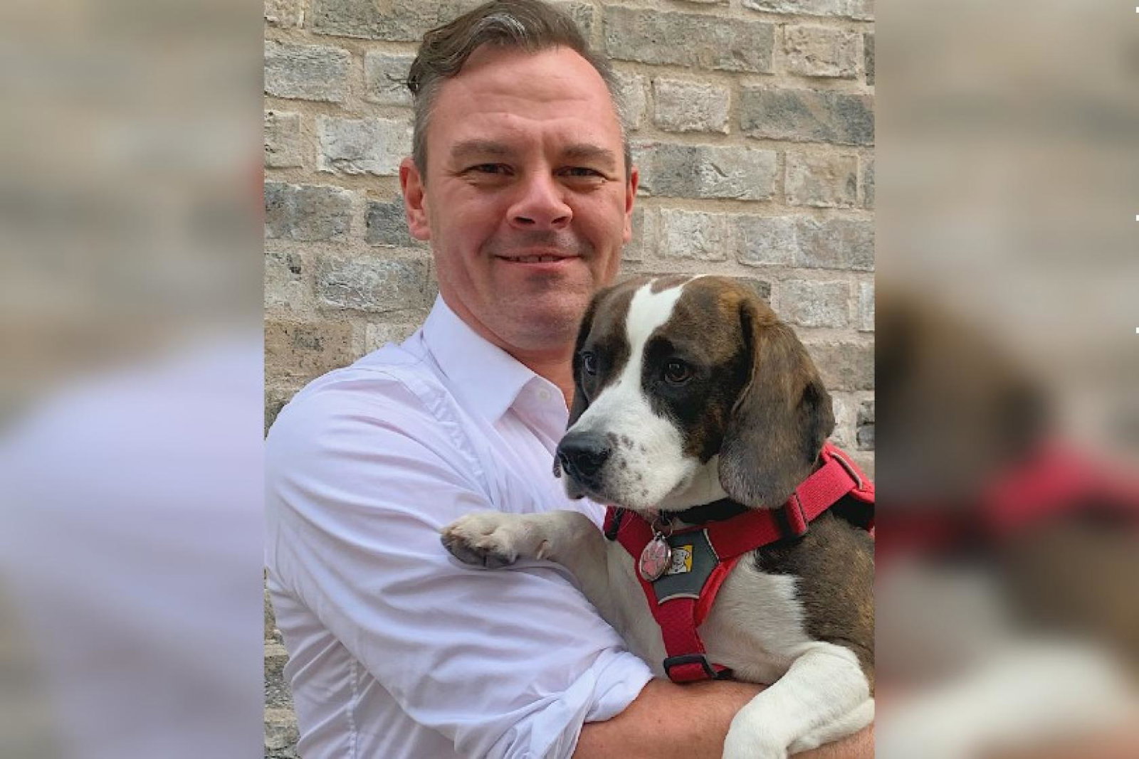 New PetsPyjamas boss James Williams with Mavis