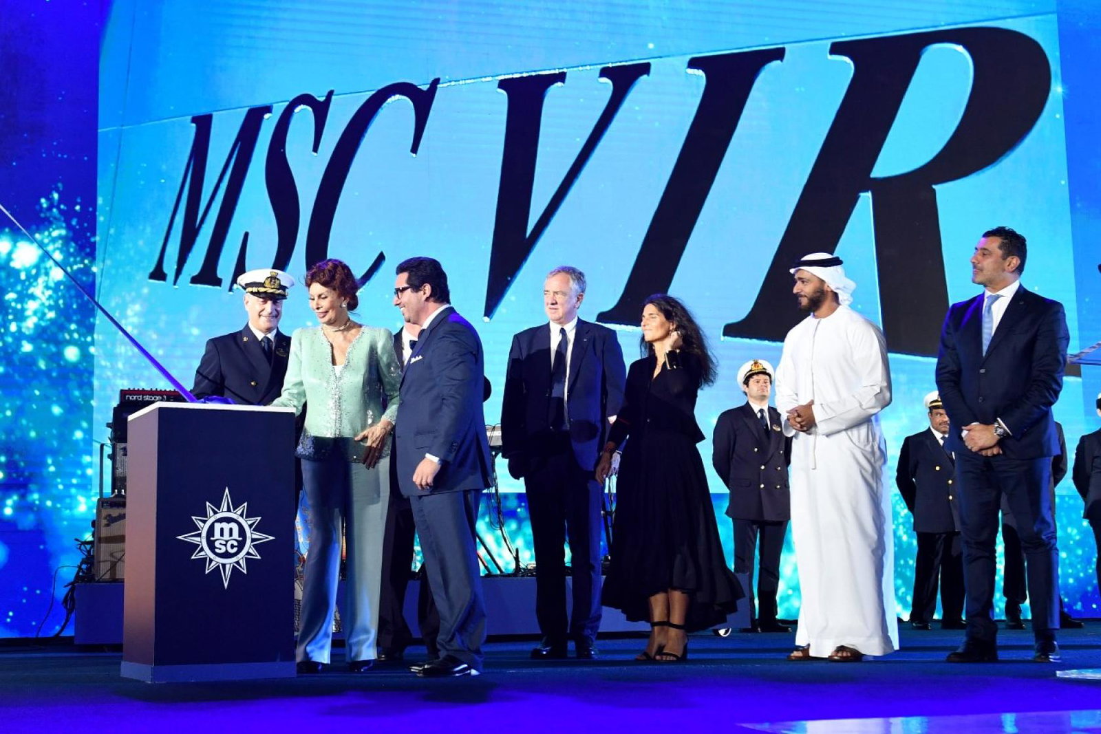 MSC chair Pierfrancesco Vago said the line was "honoured" to host the ceremony in the UAE (Image credit: Anthony Devlin, Getty Images)