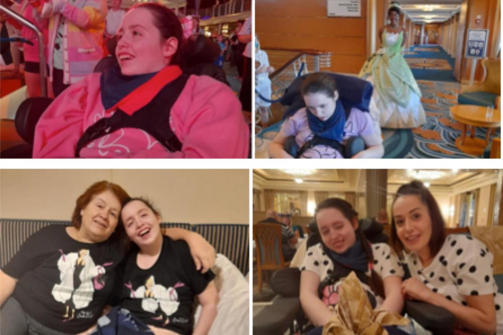 The gift of the two-night cruise was given to eight-year-old Molly, who has Batten disease, and her family