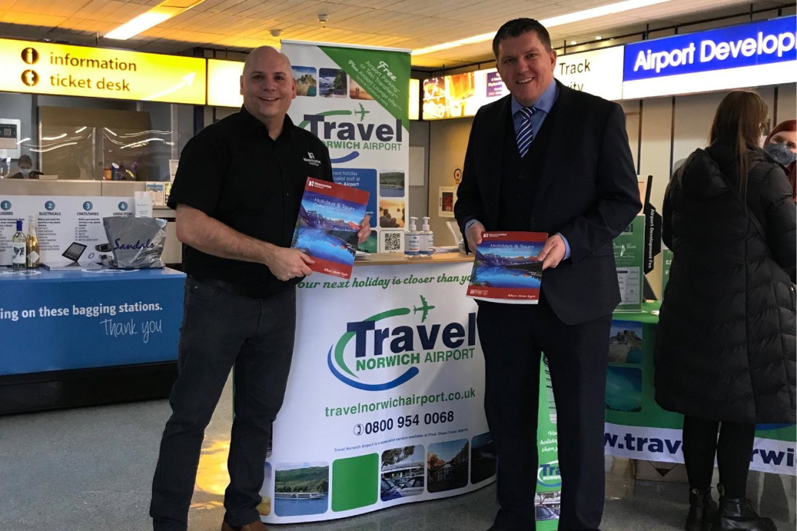 Newmarket BDM Stuart Cowell with Fred Olsen Travel's Paul Hardwick