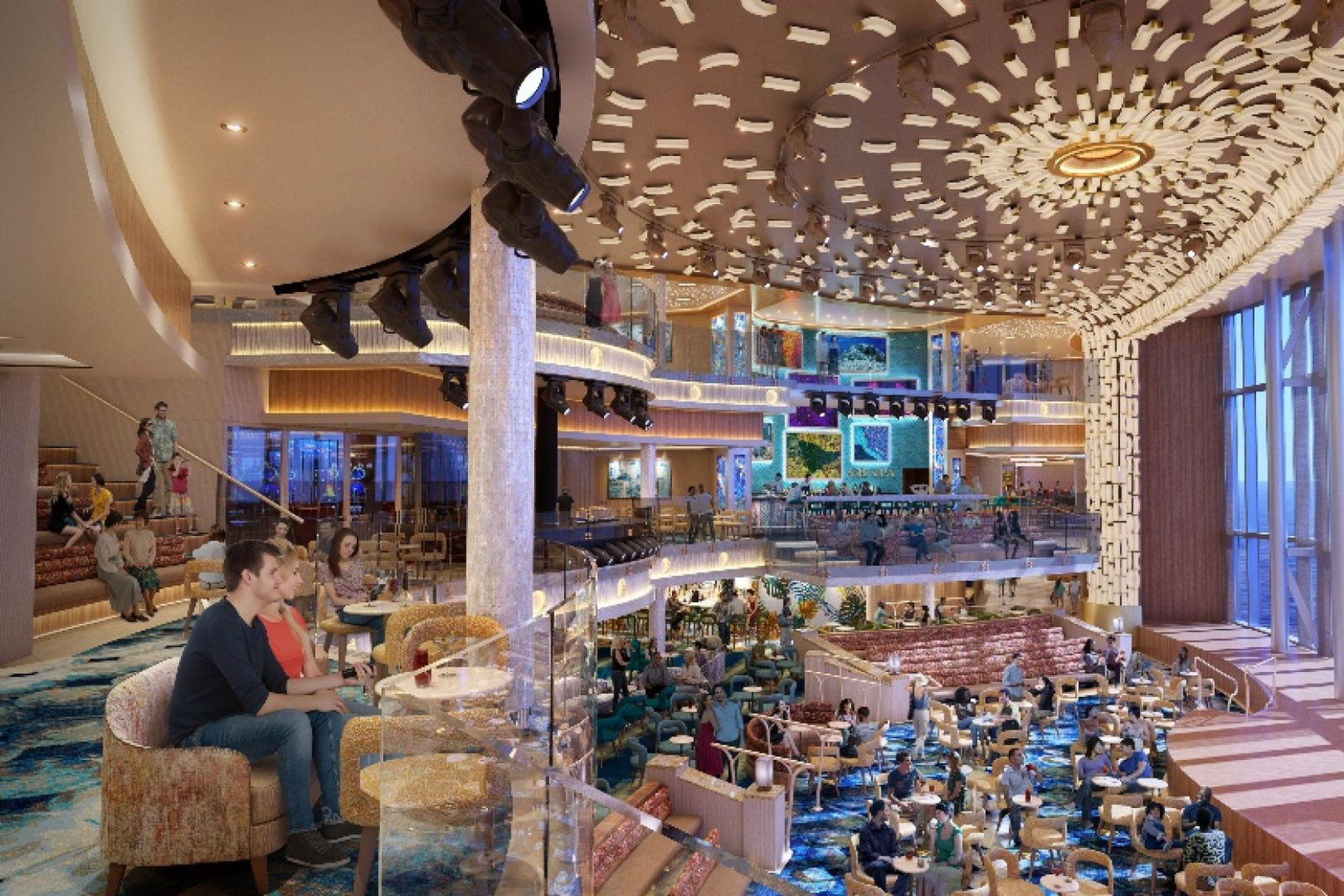 Celebration Central will feature a ceiling made of approximately 1,400 colour-changing lighting fixtures