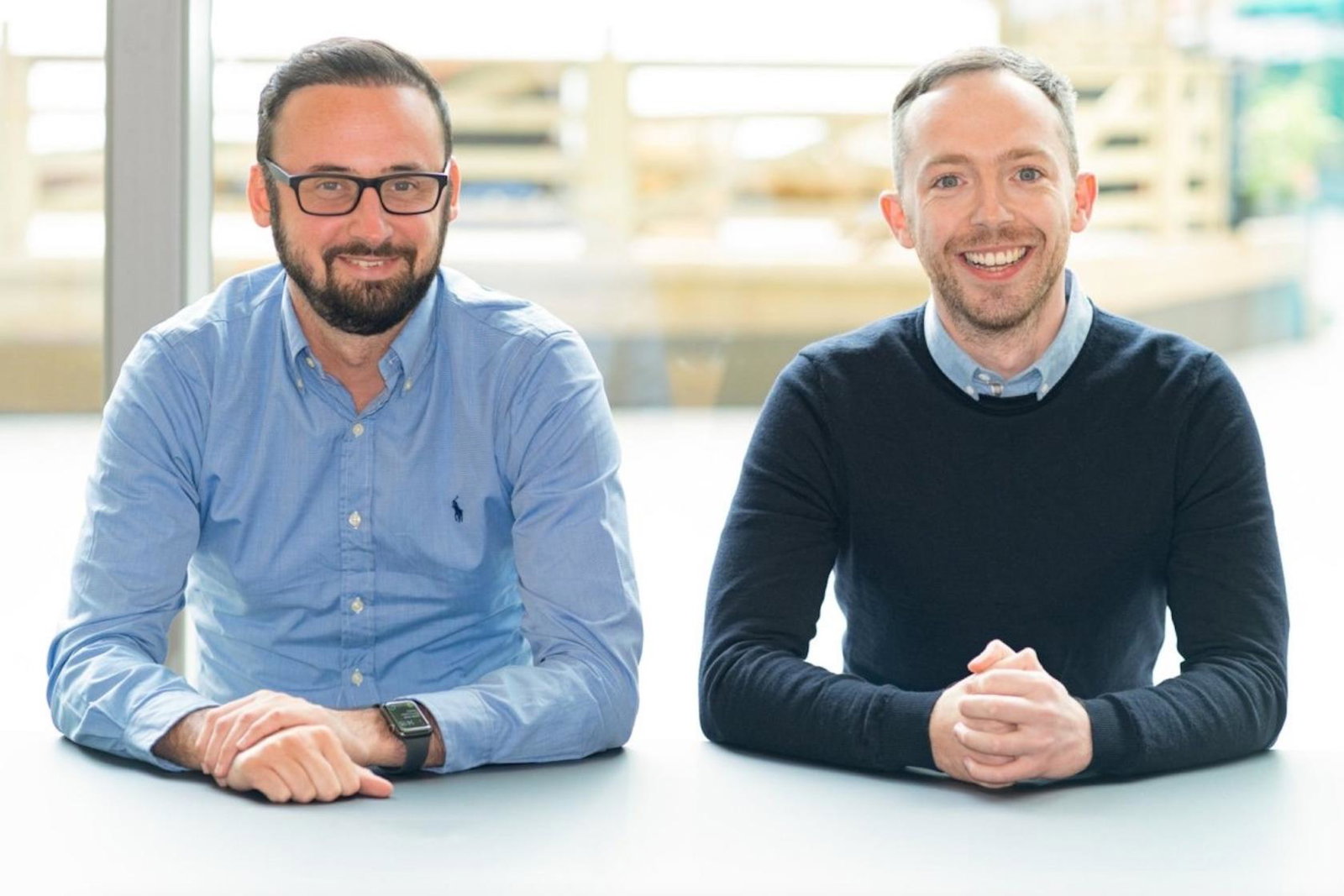 Booked it Group chief executive Brad Nobbs (left) and Party Hard co-founder Nathan Cable