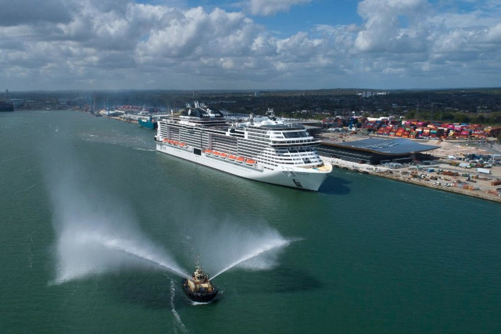 MSC Virtuosa will be using shore power when docked at Southampton this summer (Credit: MSC Cruises, Blue Harbour)
