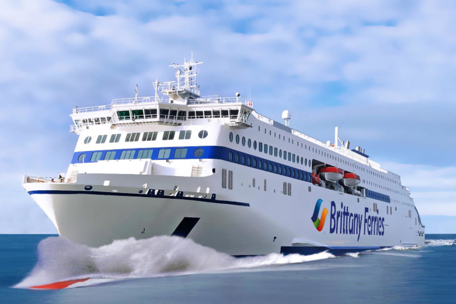 An artist's impression of Brittany Ferries' new hybrid powered ship Saint Malo