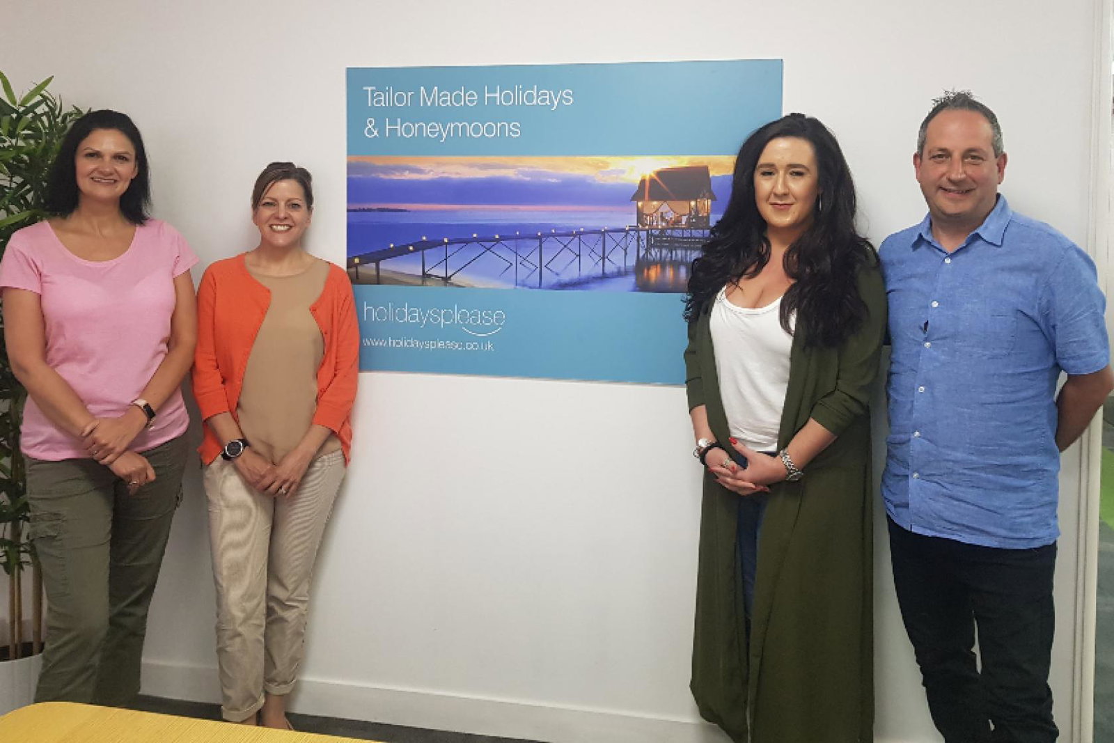 Holidaysplease sales and support team (L-R): Sue Preston, Michelle Hughes, Katie Marklew and new addition Danny Sperling