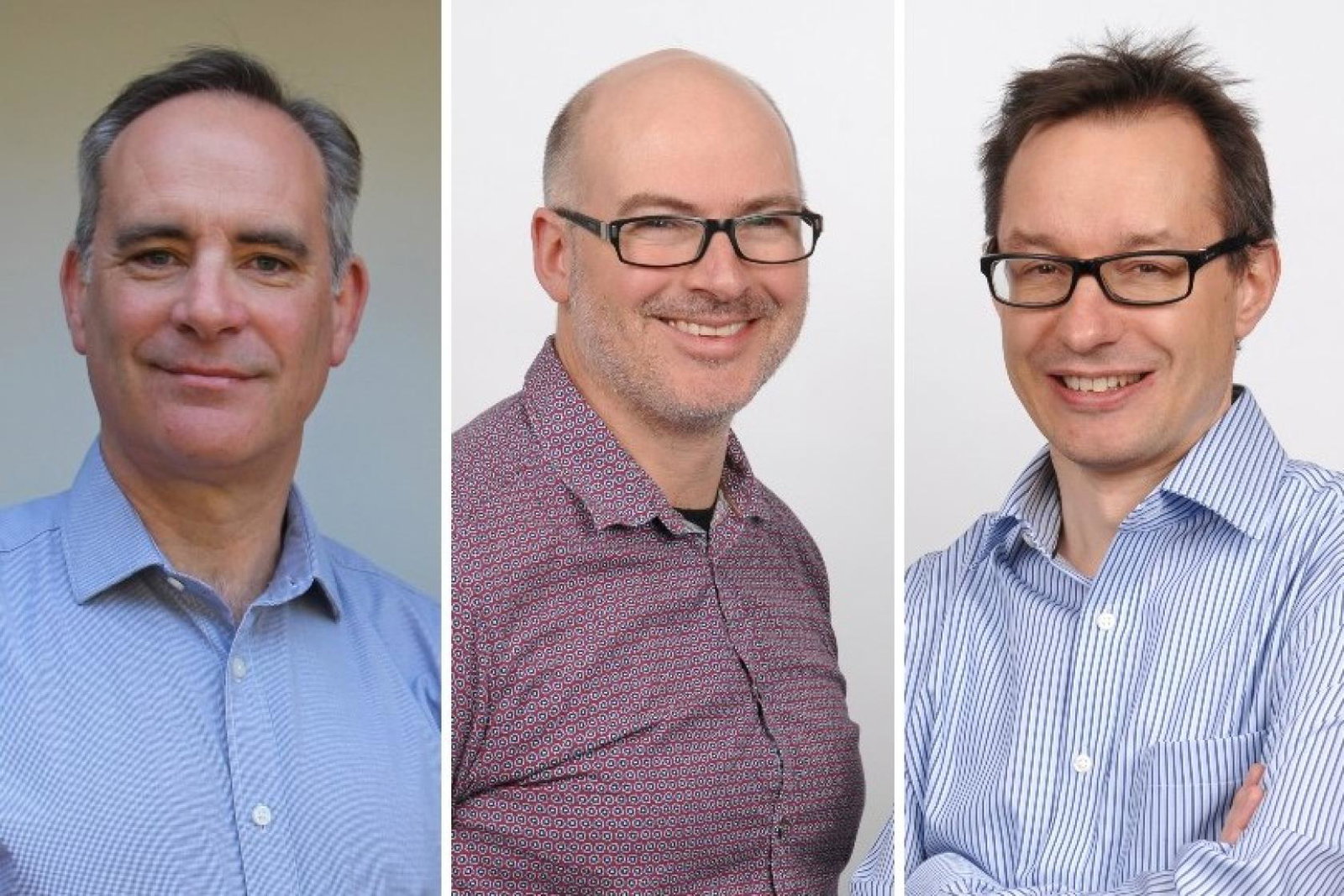 Former Audley chief Ian Simkins (left) with ITG co-founders Alastair Donnelly (centre) and Simon King (right)