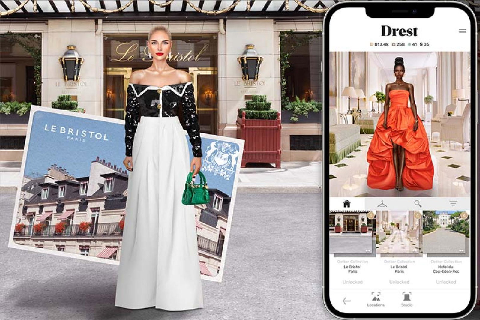 Fashion fans can design outfits with a backdrop of Oetker Collection properties