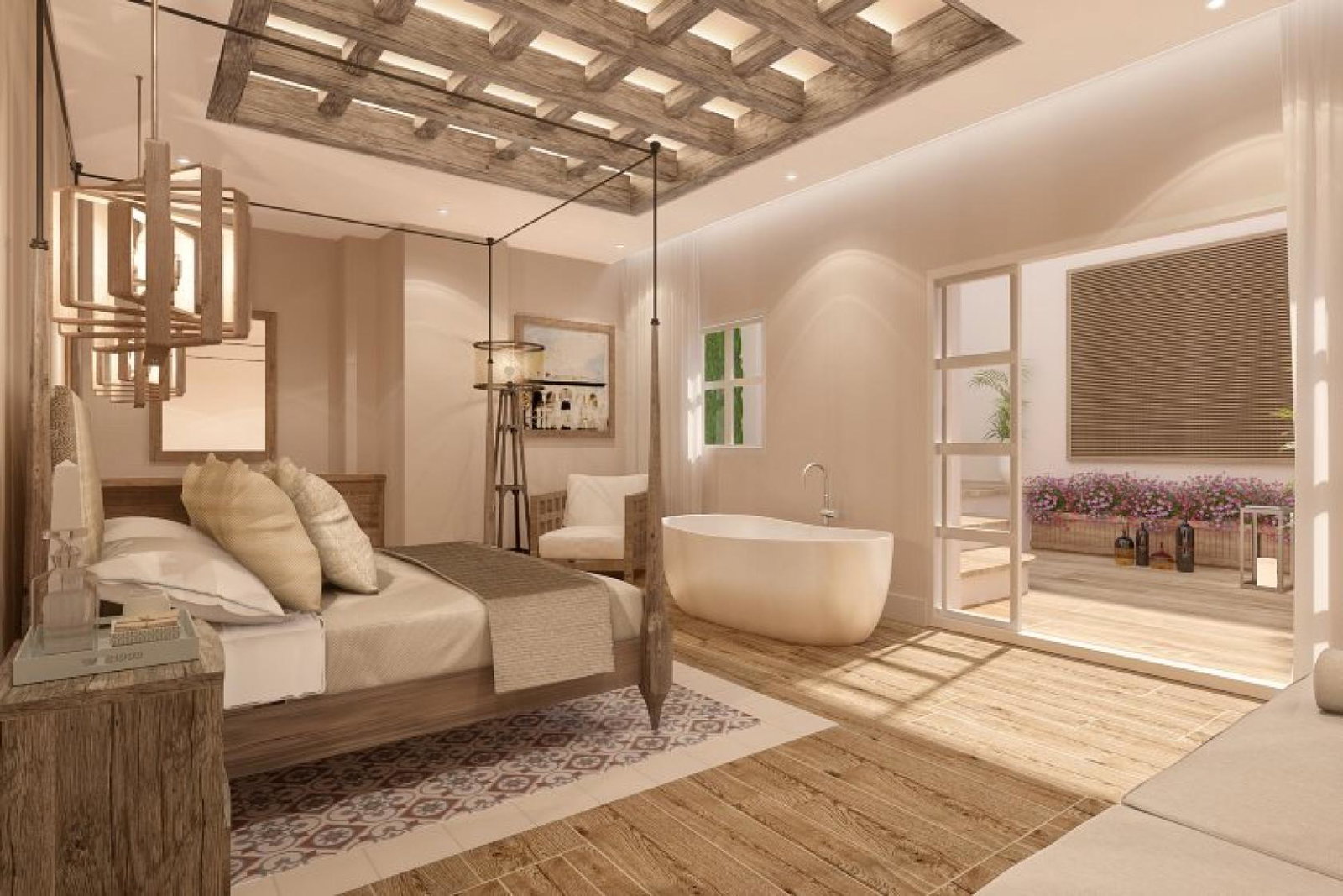 One of the seven rooms at the Puerta de Ronda hotel