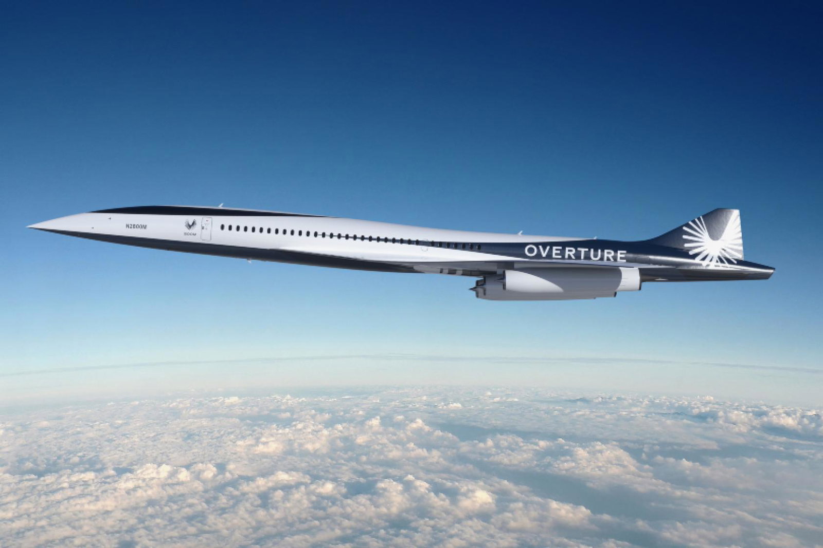 Overture is being designed to carry 65 to 80 passengers at Mach 1.7 over water