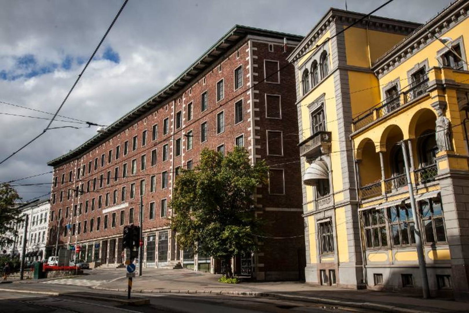 The hotel is a two-minute walk from the local train station