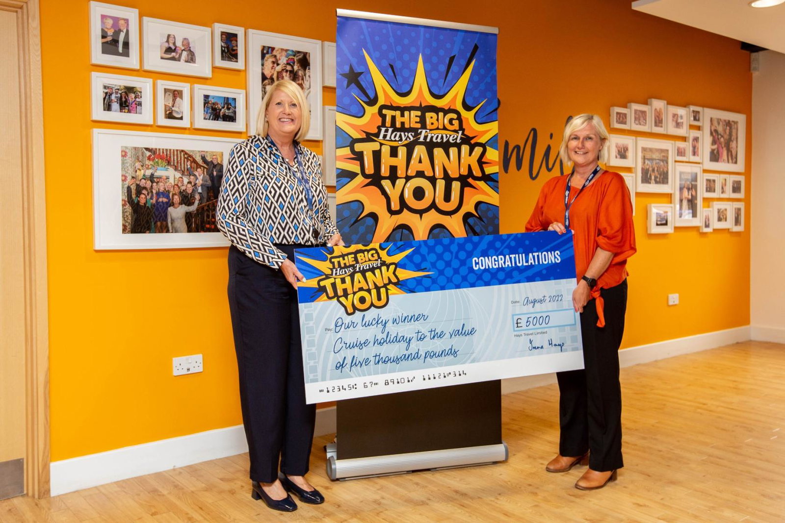 Head office recruitment team member Rachel Lovstad won a £5,000 cruise during August’s draw