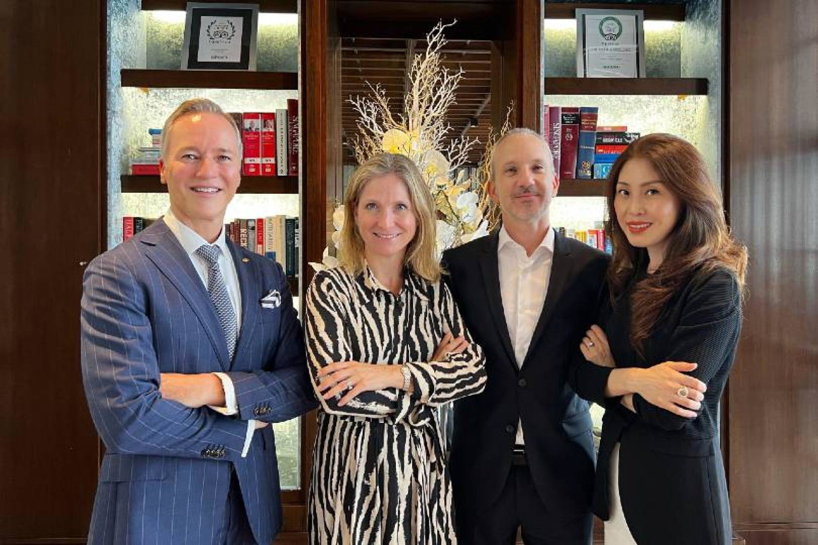 From left to right: Geoffrey Webb, Joanna Flint, Rafael Lanfant and Celine Du