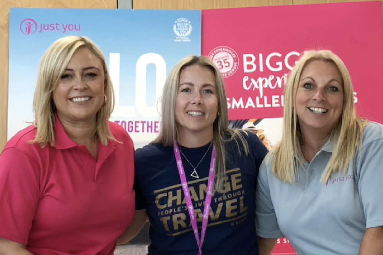 The Just You trade team (L-R): Sarah Weetman, Polly Poulton and Rachel Mould