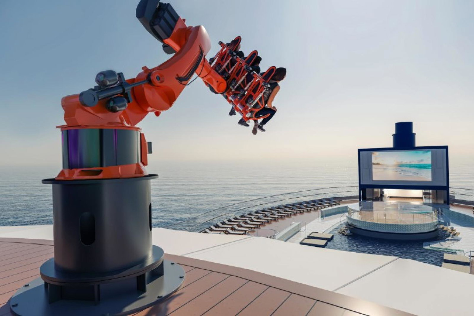Robotron will be a headline feature of MSC Seascape when it debuts in December (Credit: MSC Cruises)