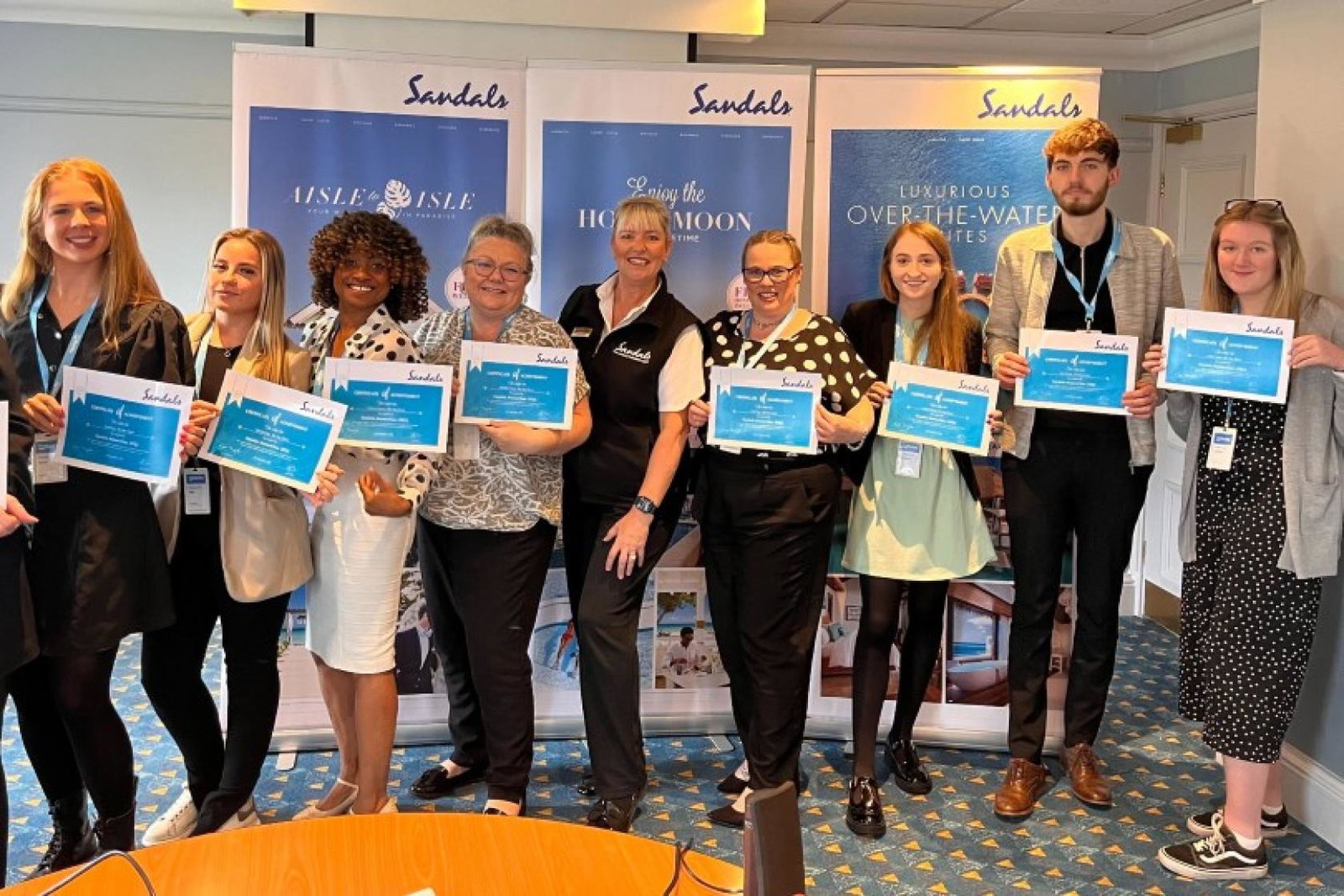 The new recruits took in a Sandals and Beaches Resorts roadshow during their first month's training