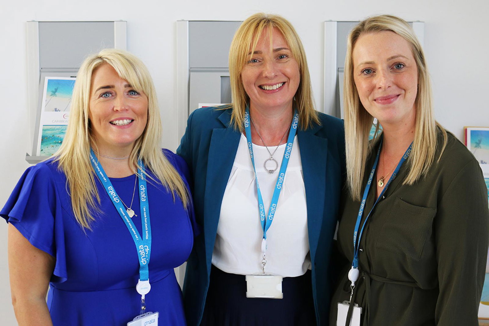 Gold Medal's Lauren Ross (left), with Tricia Birmingham and Leanne Davies (Right)
