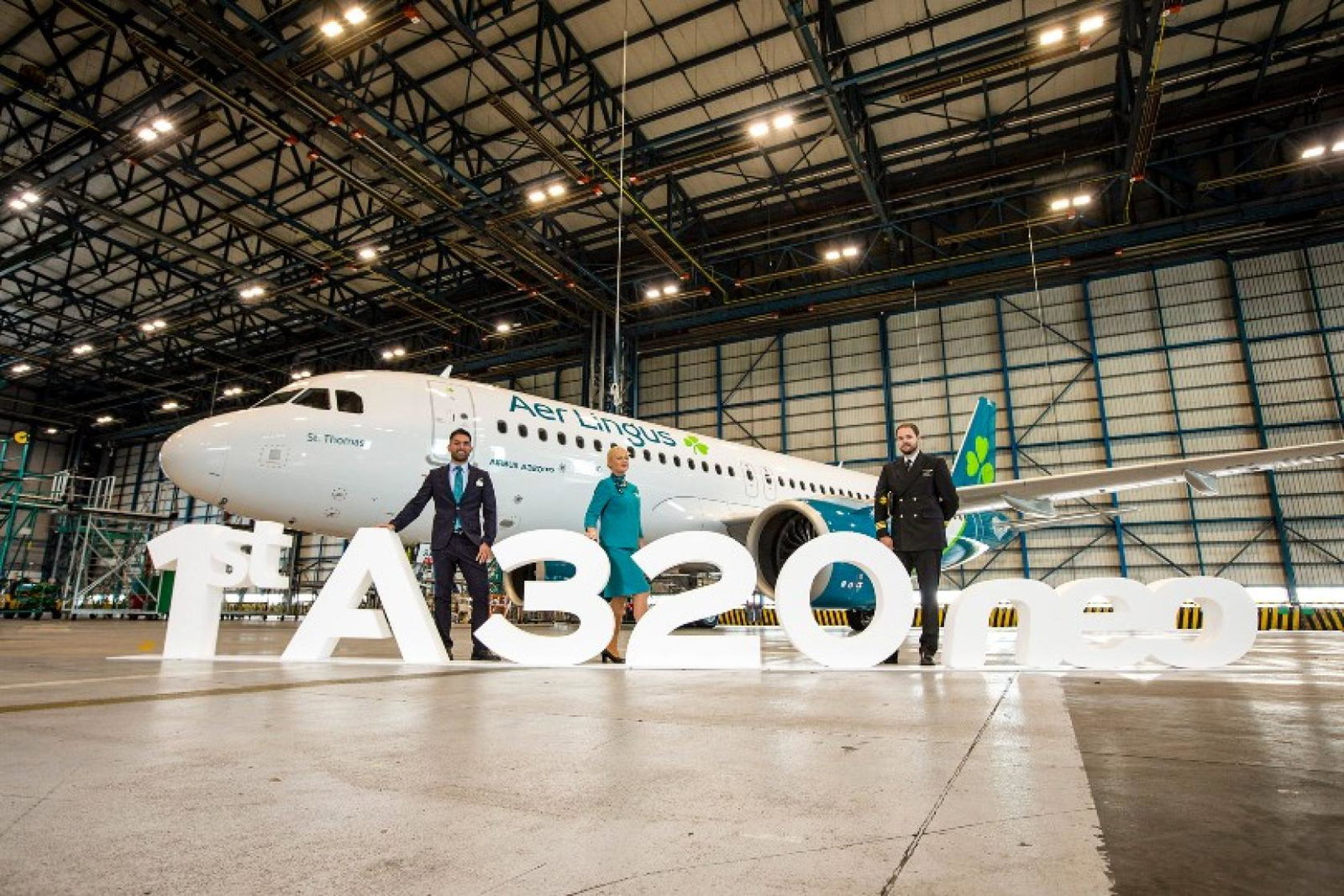 This is the first of two new Airbus A320neo aircraft which Aer Lingus has leased from CDB Aviation