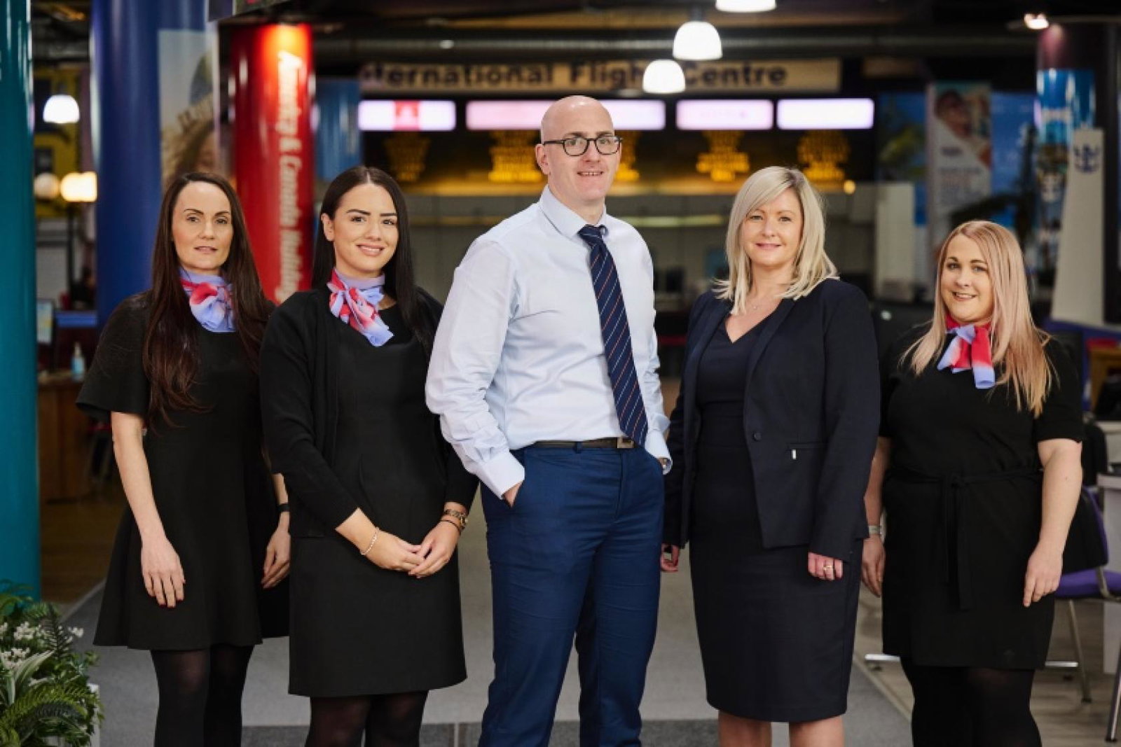 Dobson with some of the team who will be based in the new Gordon Street store