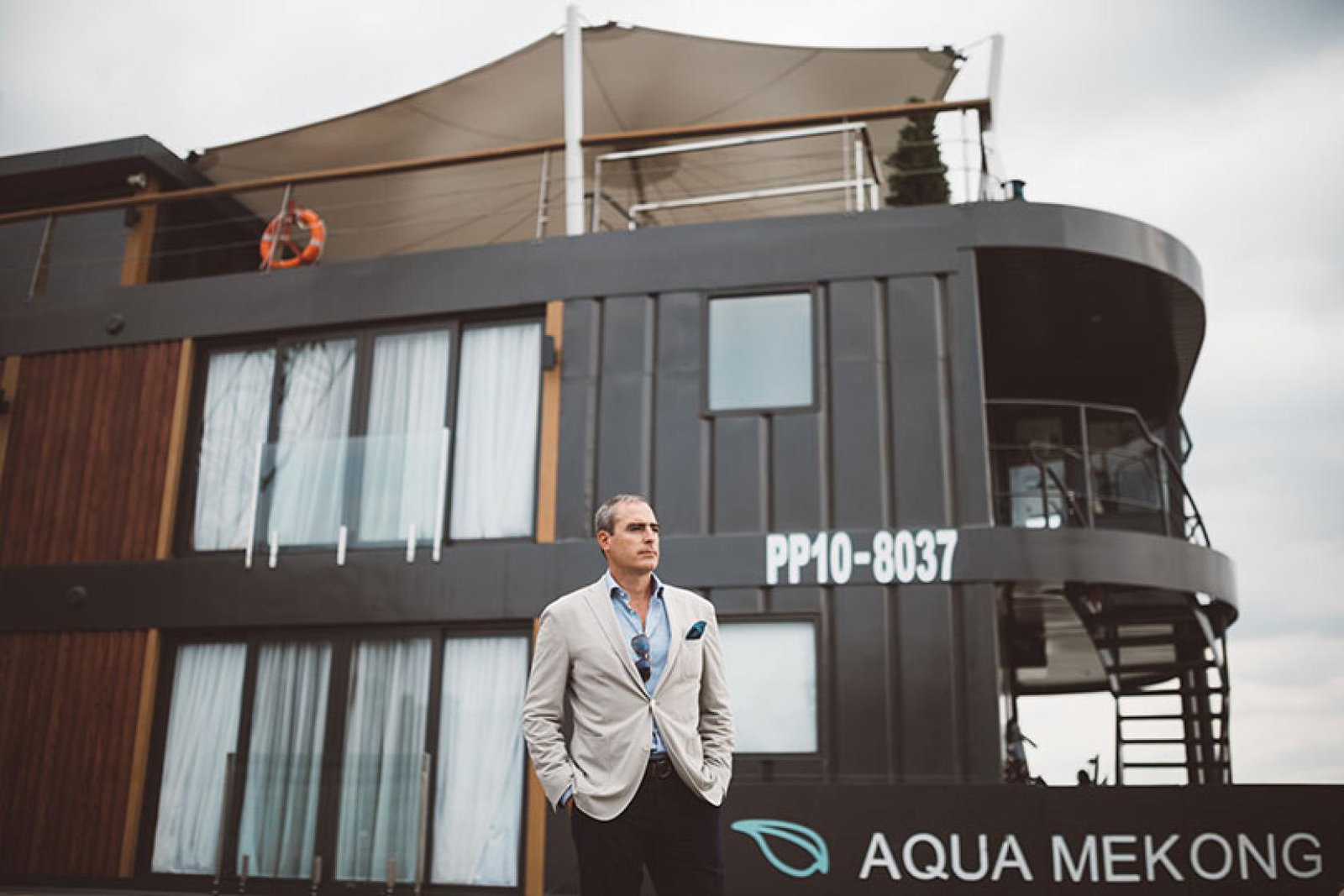 Aqua Expeditions founder Francesco Galli Zugaro joined Aqua Mekong's first post-Covid sailing (Credit: Quan Light Writer)