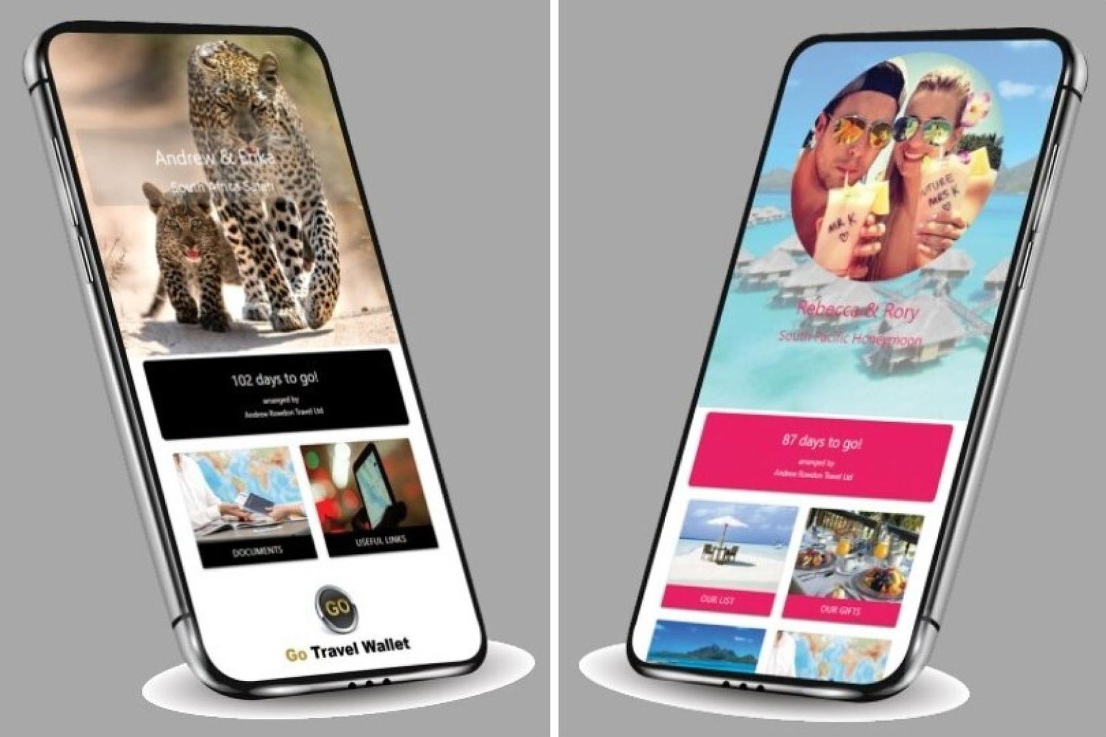 Homeworker Andrew Rowdon has developed two new digital travel wallets for his clients to use