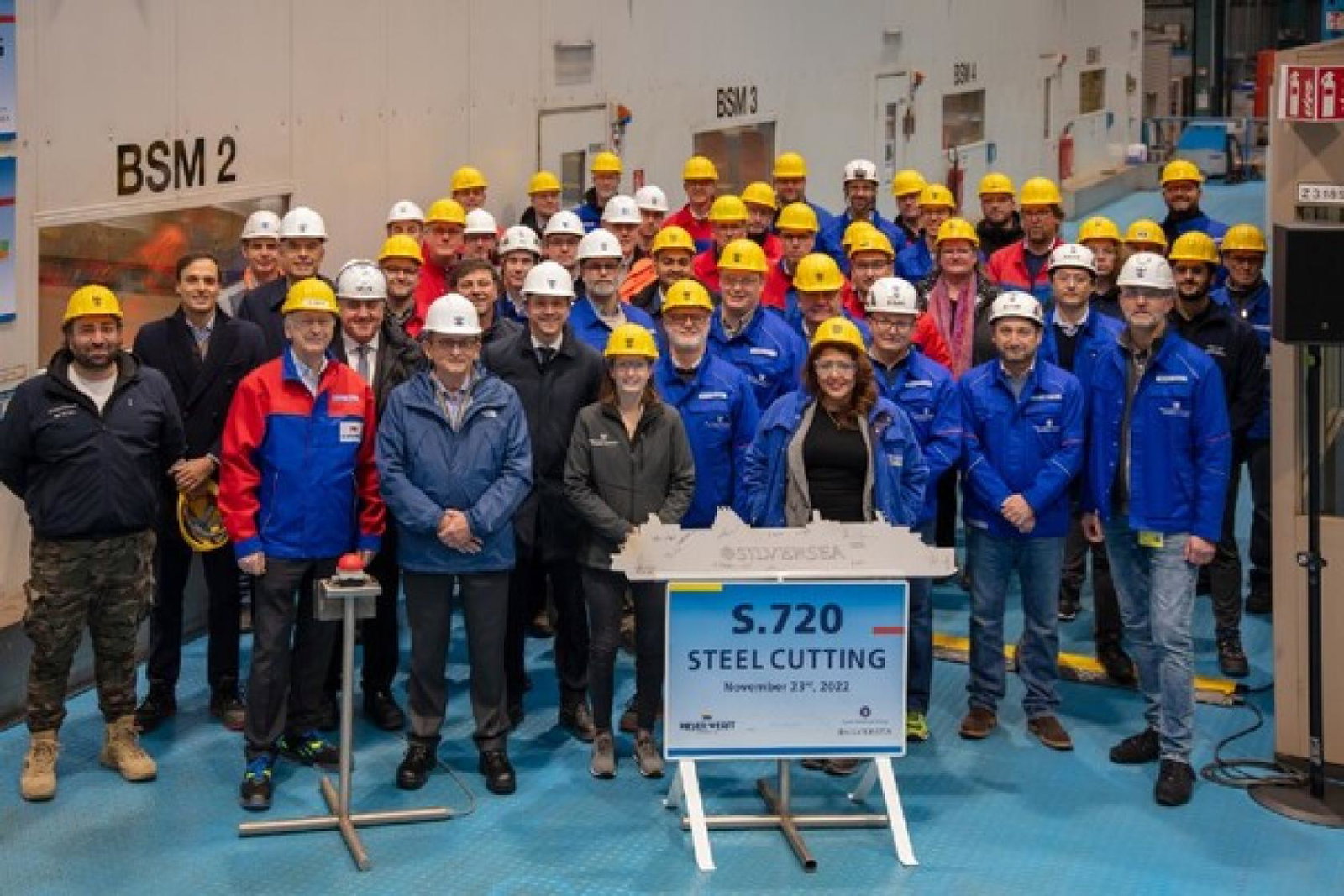 Silversea cut steel on Silver Ray on Wednesday (Credit: Silversea)