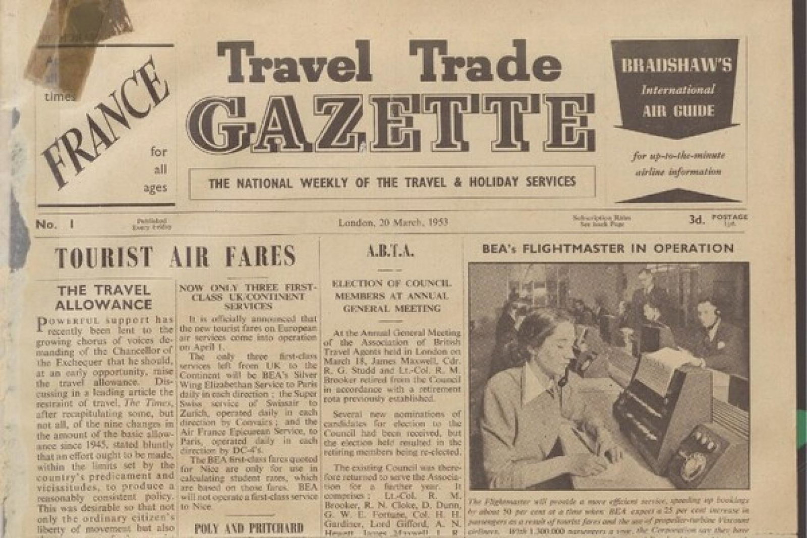 The first-ever edition of TTG was dated 20 March 1953