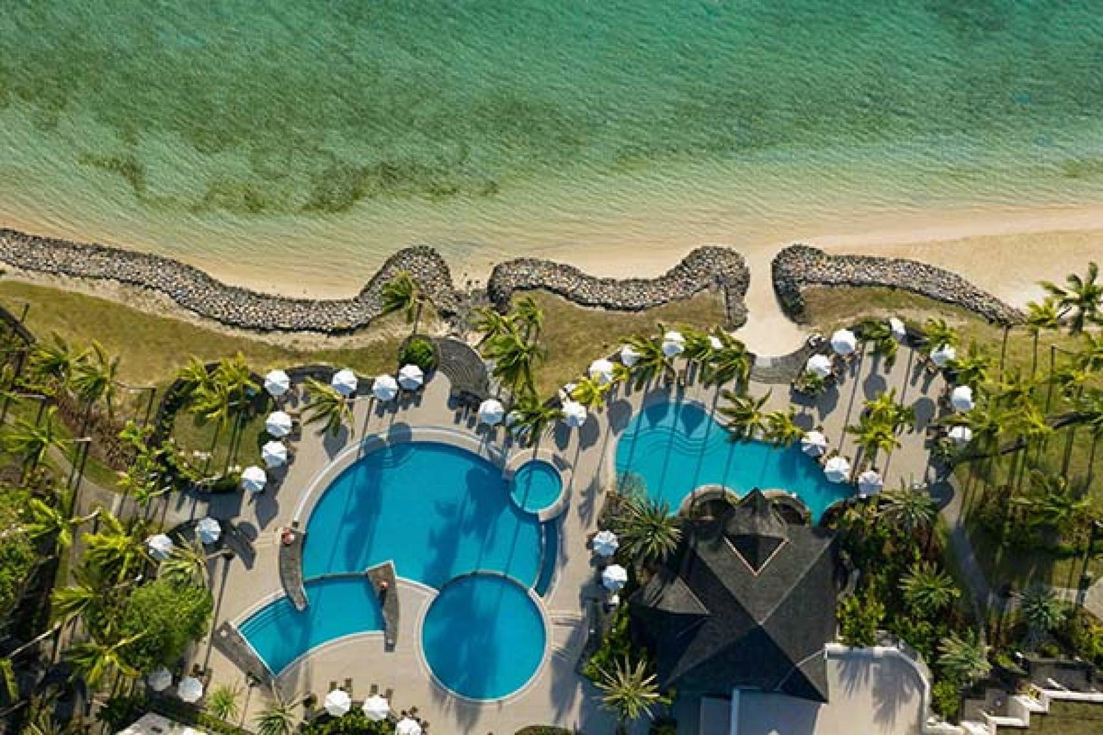 The Residence Mauritius has been refurbished, including a transformation of the pool area
