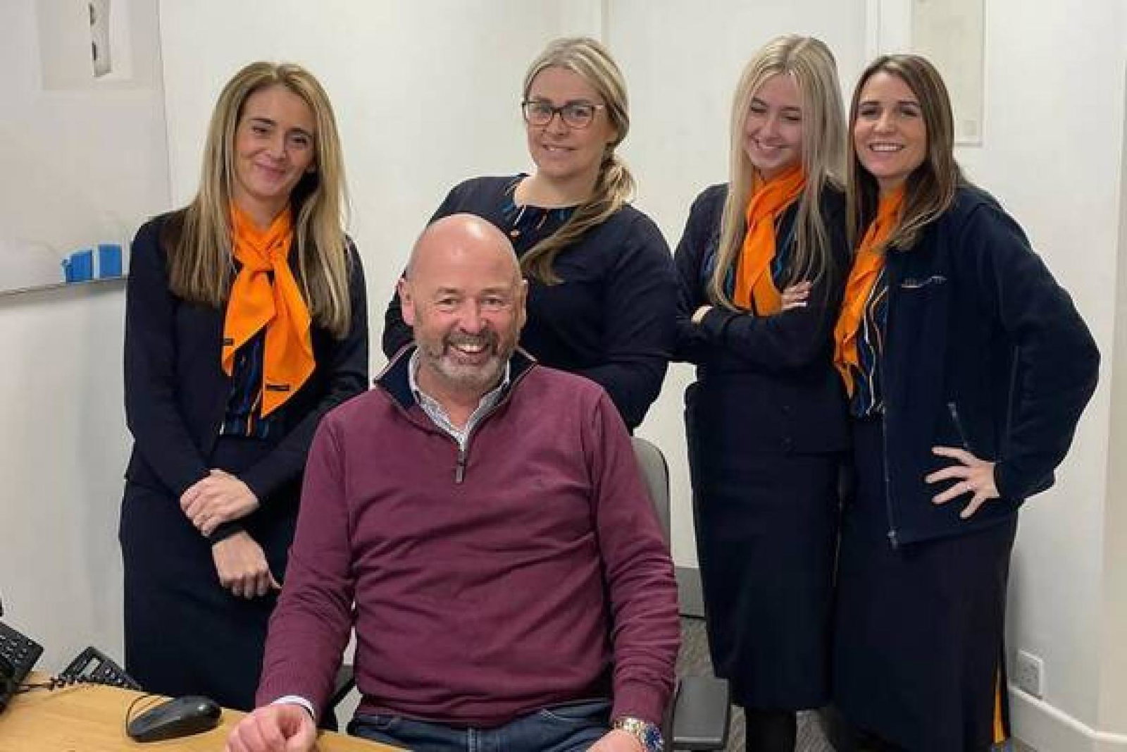 Hays North West managing director Don Bircham with the team at Hays NW's Huyton branch
