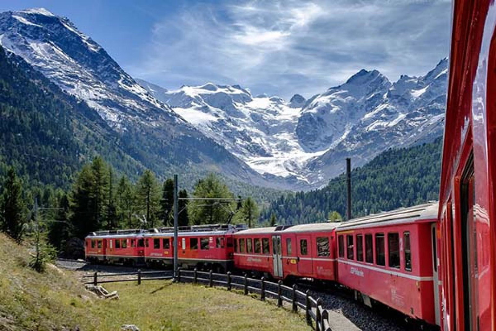 The Rhaetian Railway crosses 196 bridges. Credit: Andreas Stutz/Unsplash