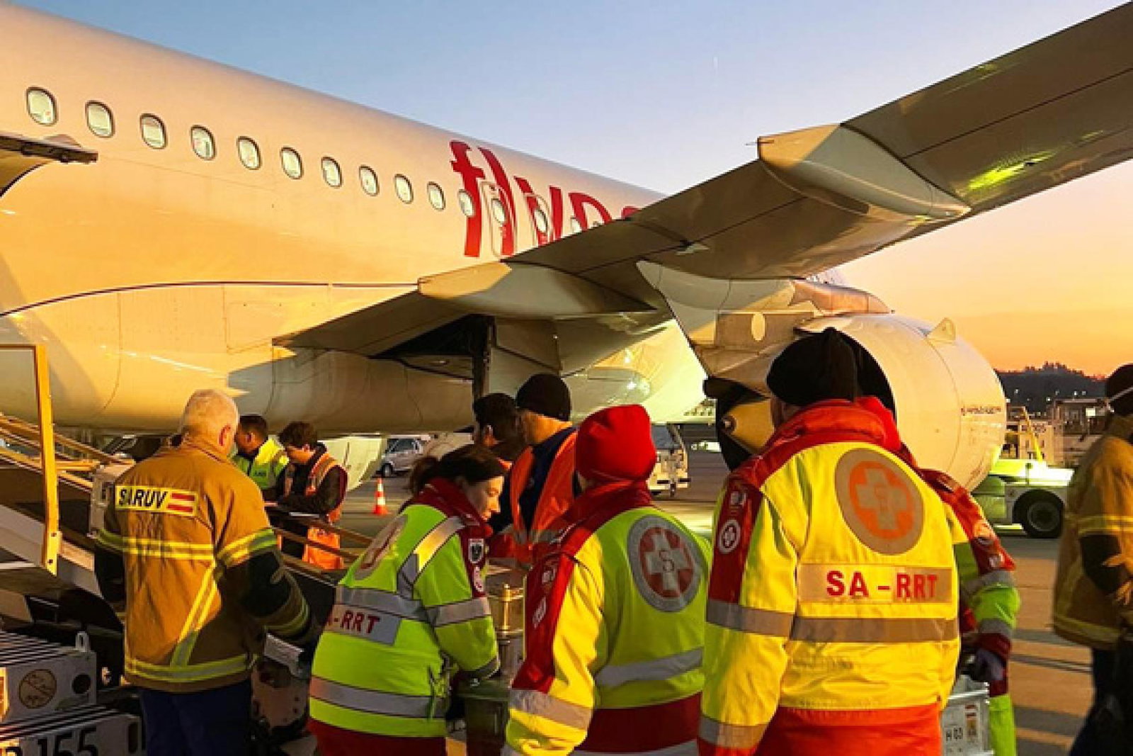 Aid workers are being flown by Pegasus Airlines to the earthquake region